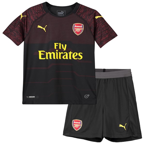 Camiseta Arsenal Replica Primera Ropa Niños Portero 2018/19 Negro